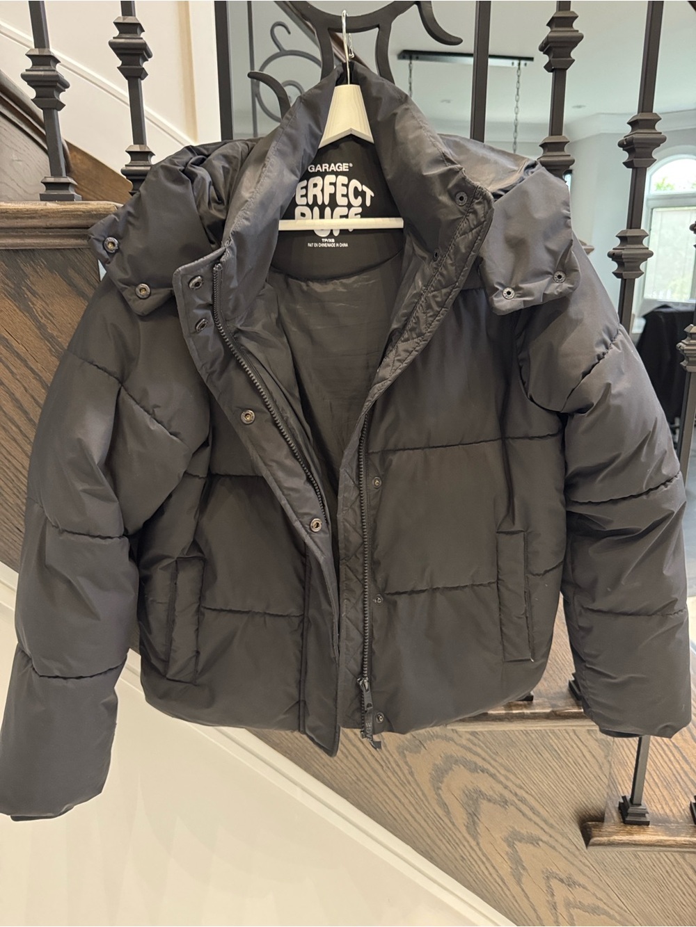 Garage Black Puffer Jacket